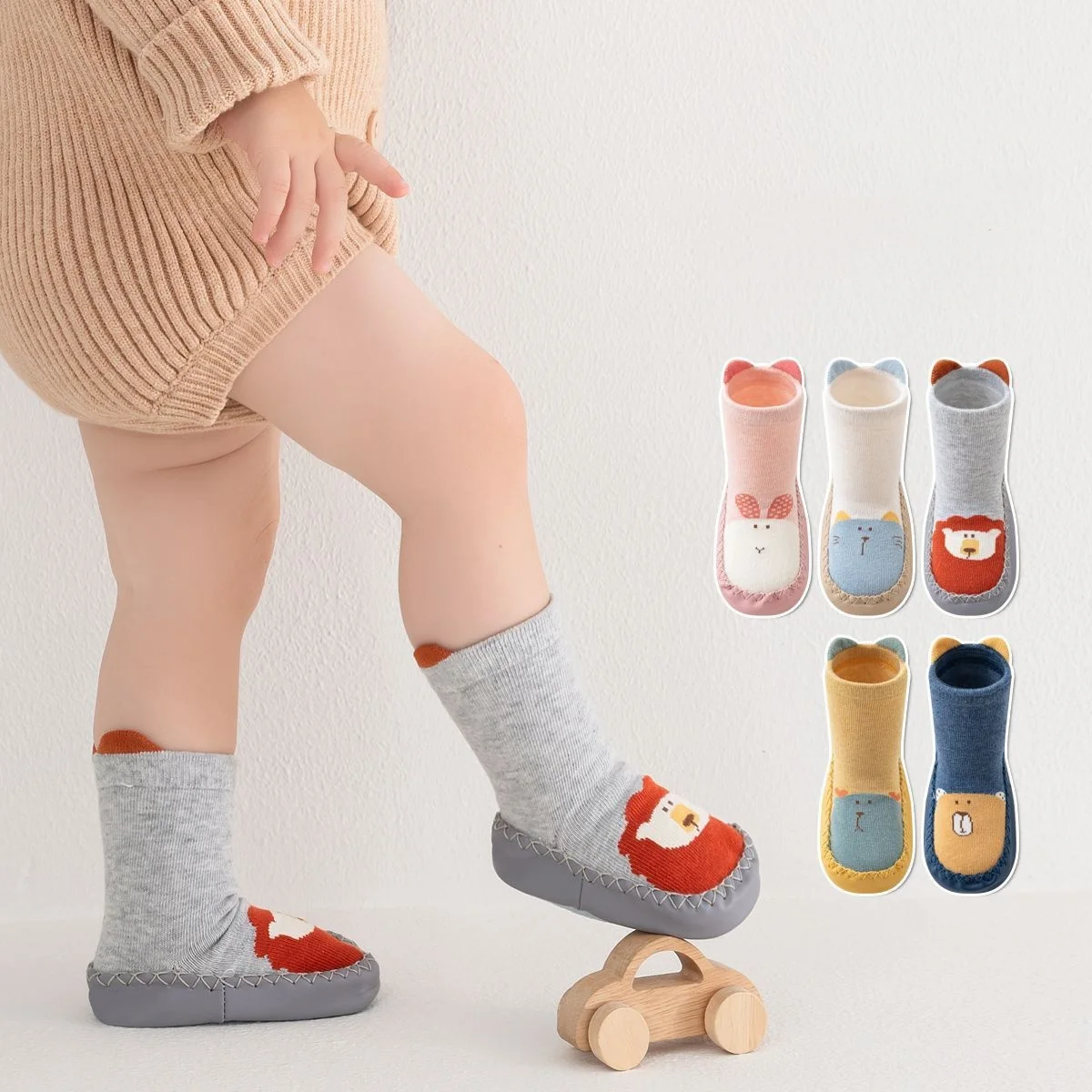 

Autumn Winter Baby Socks Shoes Newborn Cartoon First Walkers Soft Soled Shoes Casual Infant Toddler Anti-slip Floor Socks 0-24M