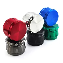 63MM Herb Grinders for Smoke Drum 4 Parts Zinc Alloy  2.5 Inch Tobacco Crusher Gold Grinder Herbal Smoke Accessories