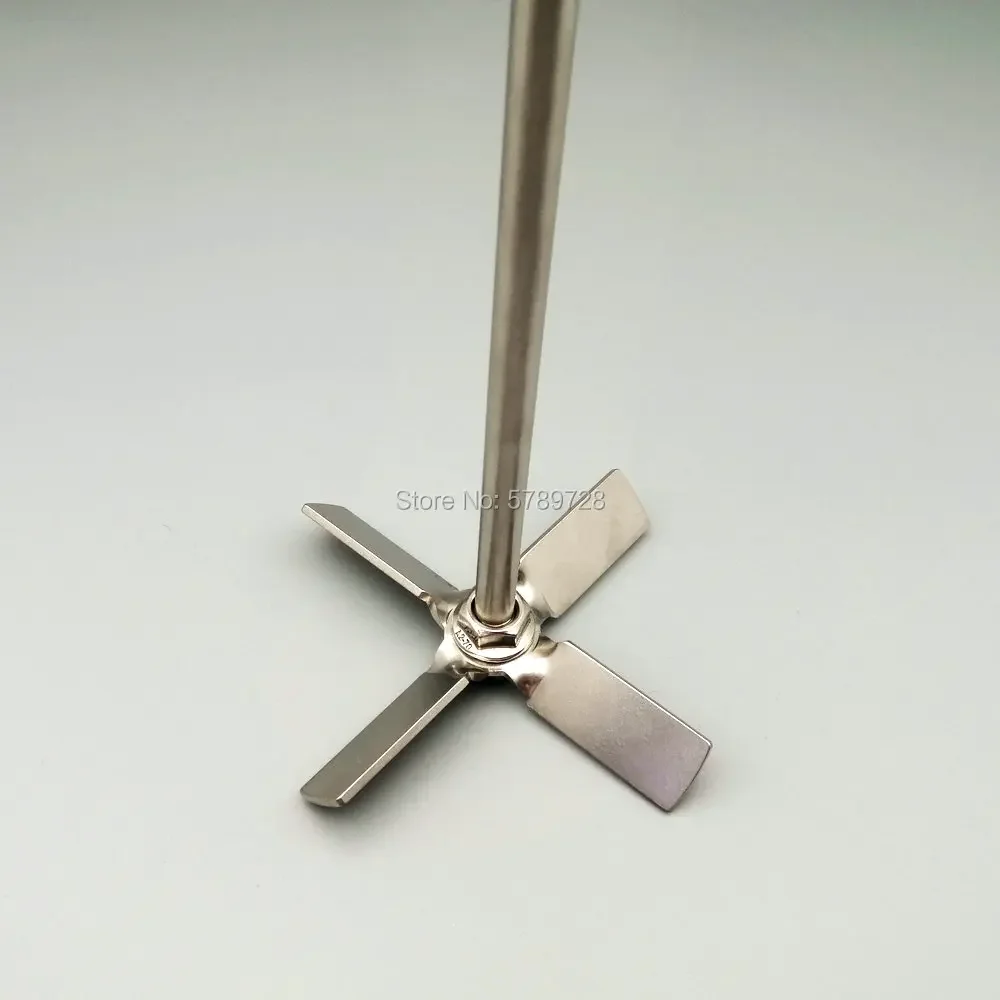 1set,laboratory diameter 40mm to 100mm,304 stainless steel Four-bladed propeller with stirring rod