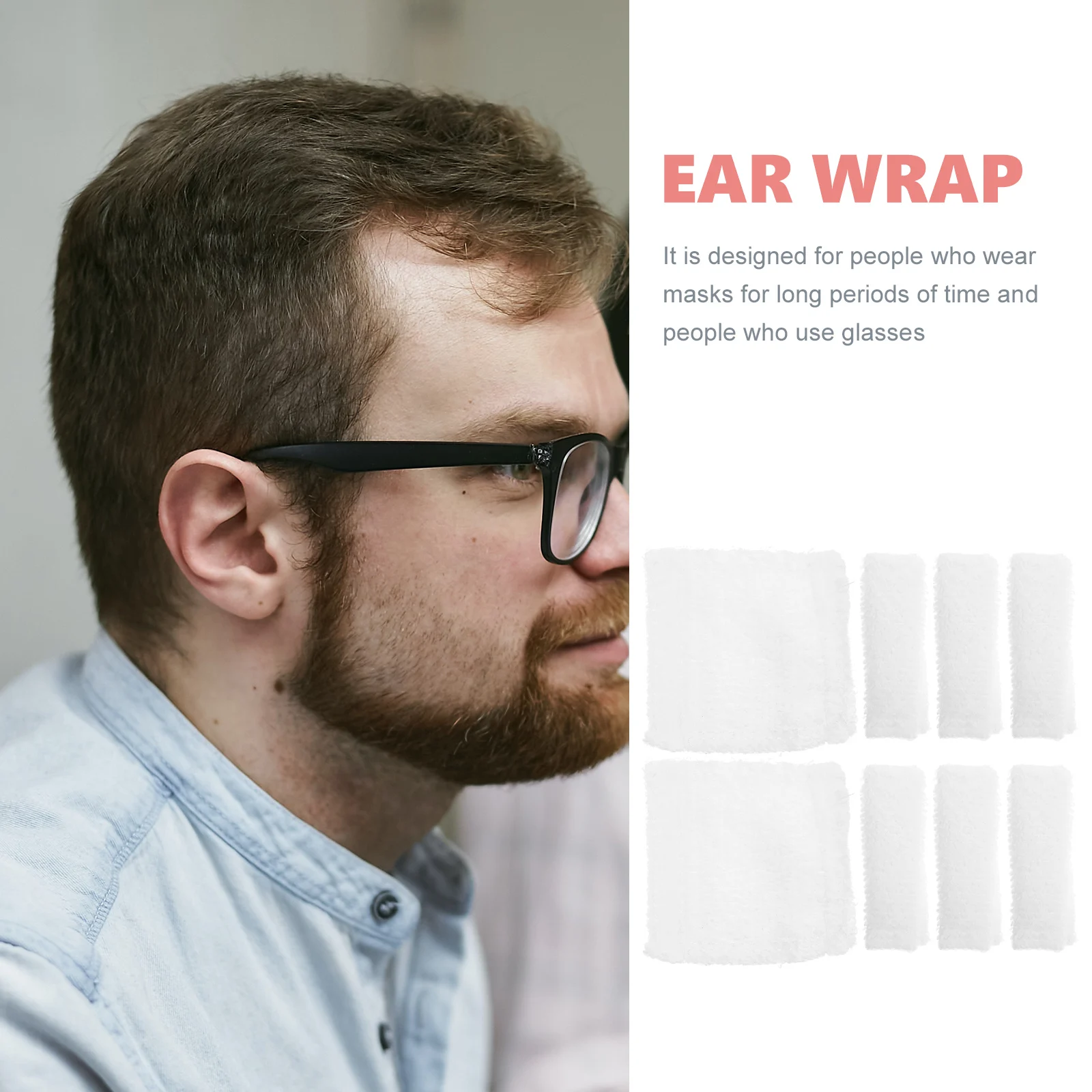 

8 Pcs Glasses Ear Pad Protective Belt Anti-slip Eyeglass Grips Protectors Pads for Cushions Ears