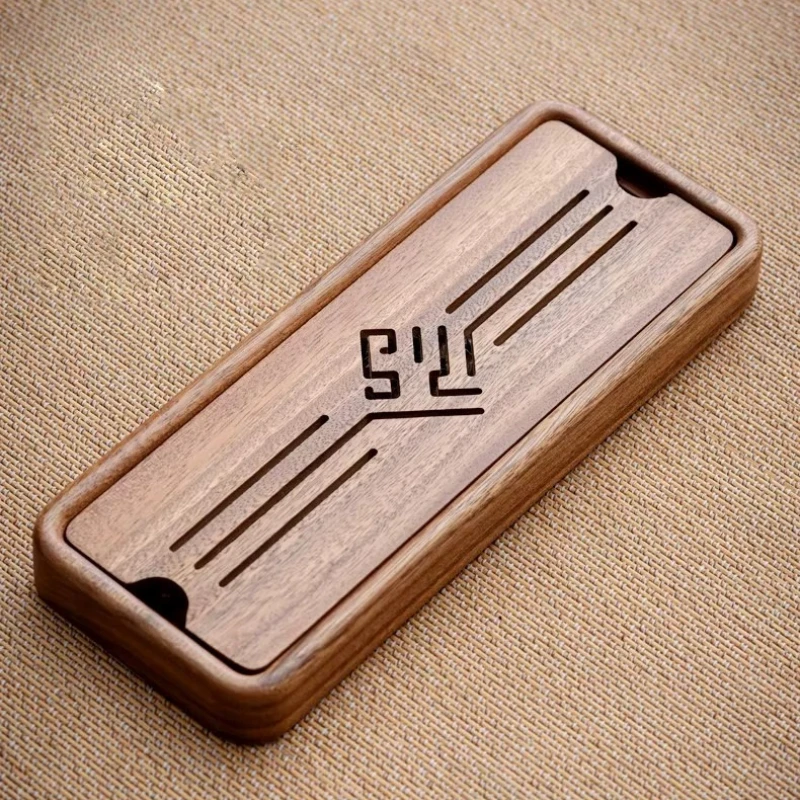 Wooden Rectangle Tea Tray Hospitality Serving Decorative Luxury Ceremony Tea Tray Walnut Living Room Bandejas Home Products