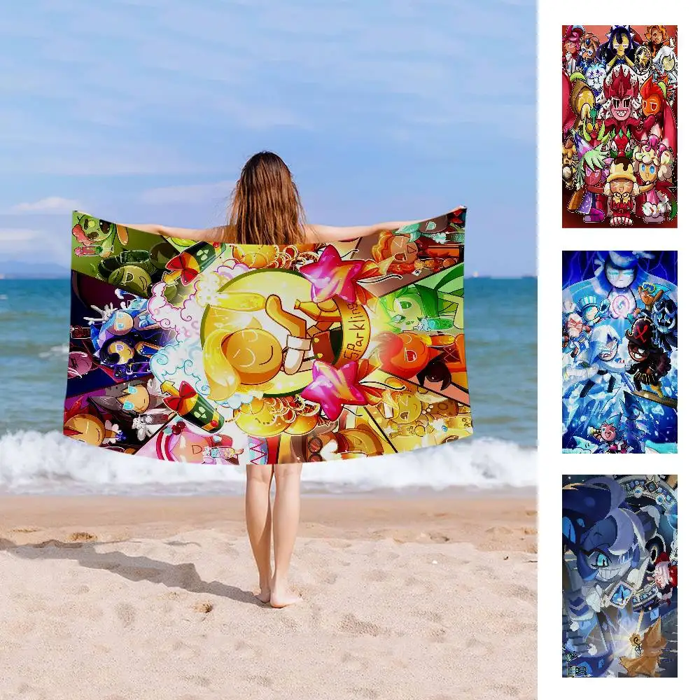 

Game C-Cookie R-Run K-Kingdom Anime Beach Swimming Towel Soft Absorbent Washcloth Children's Gifts For Kids Travel Camping Gym