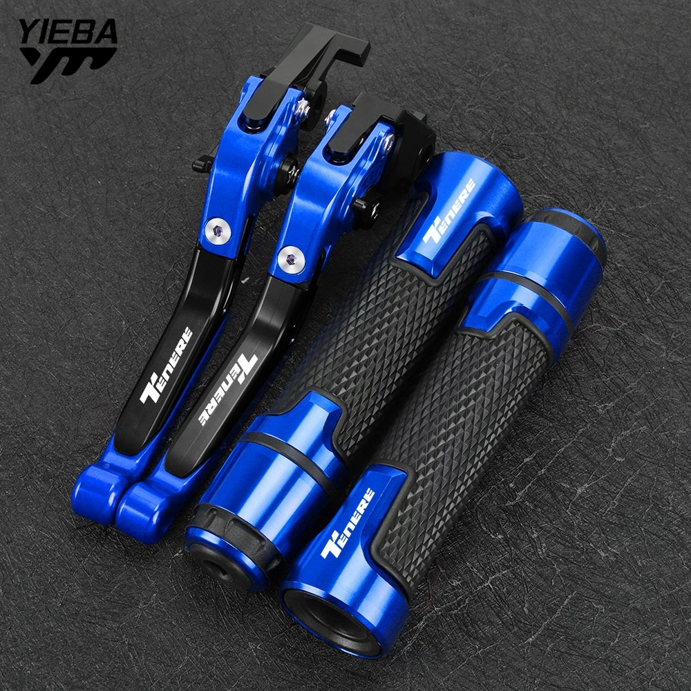 

For YAMAHA TENERE 700 Tenere900 2019 2020 2021 2022 2023 CNC Motorcycle Folding Brake Clutch Levers Handlebar Hand Grips ends