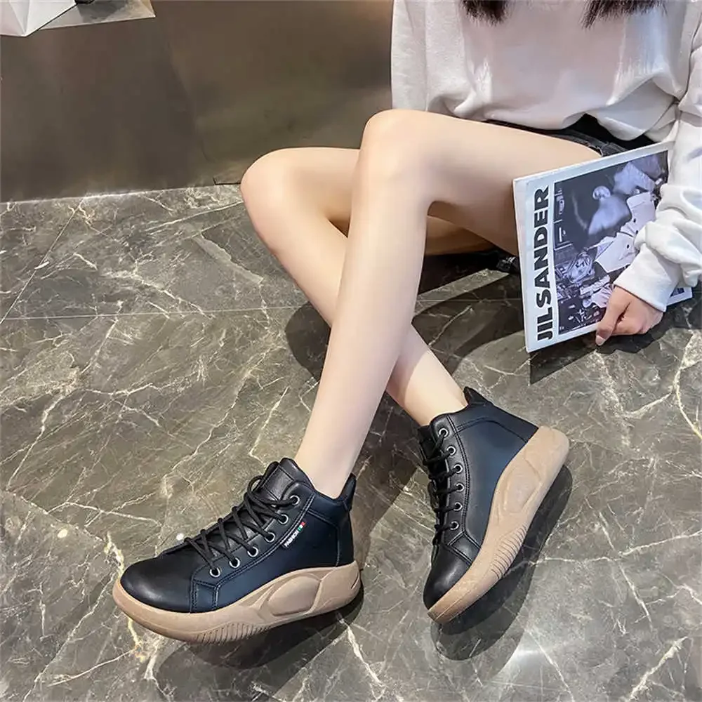 Thick Heel Playform High Shoes Women For Lace Up Black Boots Ladies Spring Boots Women Shoes Sneakers Sports 2024outdoor