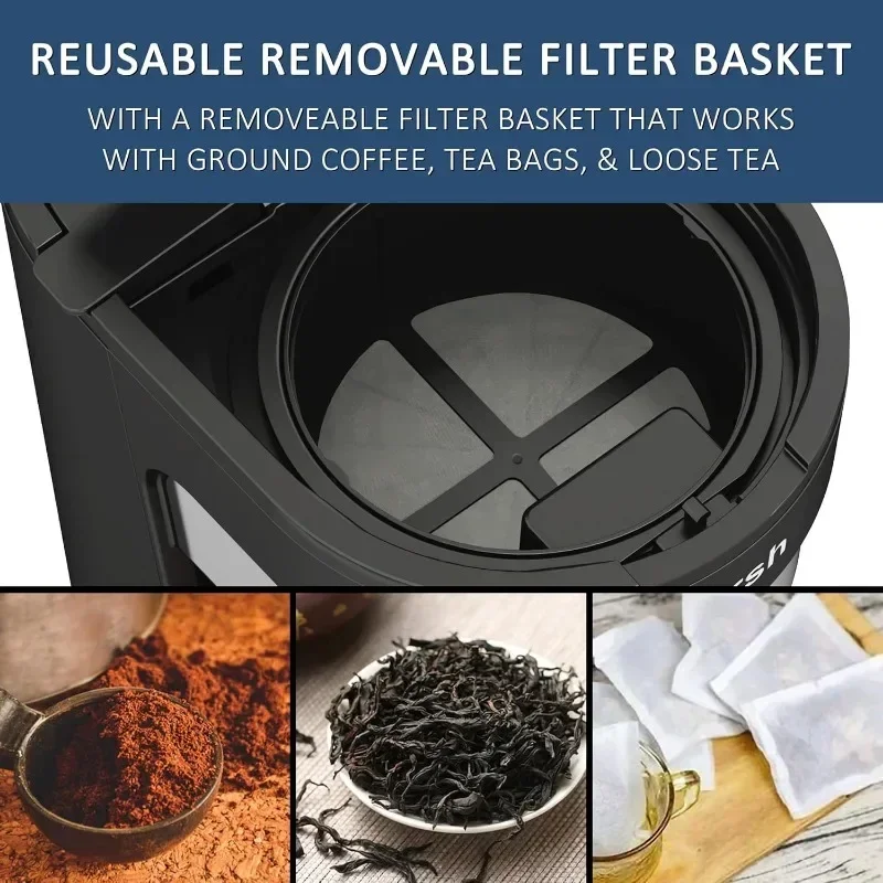 Macchina per il tè freddo Wirsh, macchina per il caffè freddo con controllo della concentrazione e filtro riutilizzabile, perfetta per caffè freddo, latte, tè