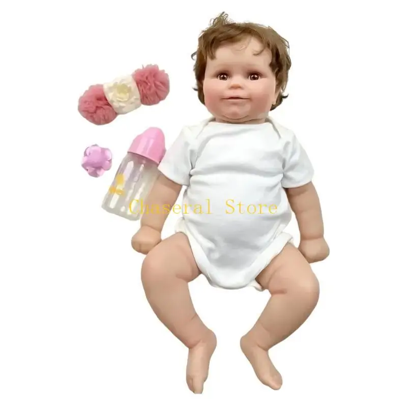 E7ce Reborns Babypuppen mit realistischen Adern, 19,69 Zoll Neugeborene Baby Girls Dolls Kid