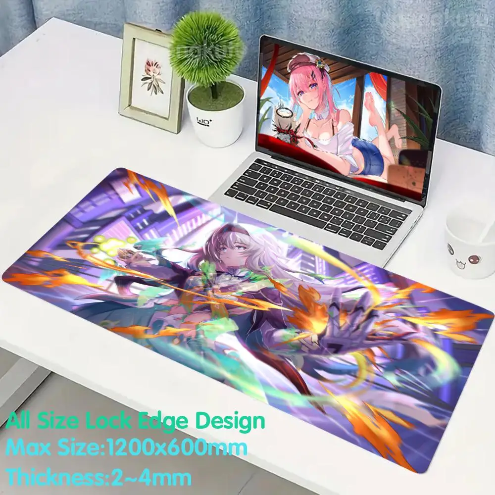 

H_honkai S_star R_rail F_firefly Laptop Cushion Mouse Pad Card Playmat RubberDesk Gadgets Pad Escritorio Accesorios 4mm Desk Mat