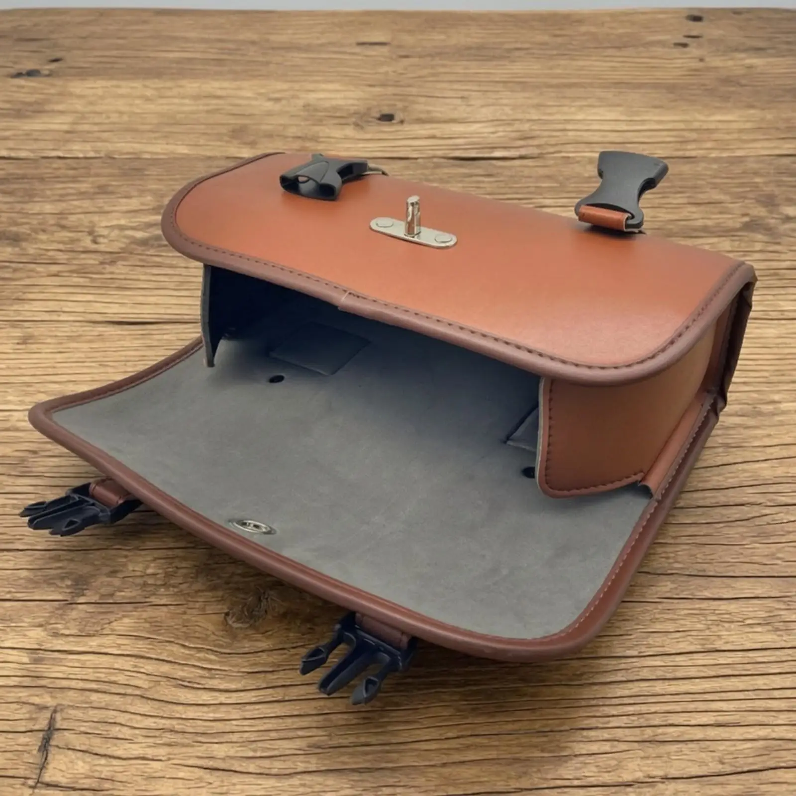 Leather Handlebar Storage Bag Compact Cycle Handlebar Bag Low-Profile for Everyday Rides, Commuting, Traveling