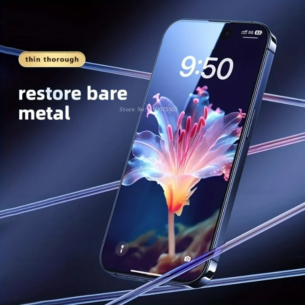 5 قطع من الزجاج المقسى المقاوم للخدش لهاتف آيفون 17 إير 15 16 برو ماكس 14 بلس واقي شاشة شفاف عالي الدقة 17 برو ماكس 11 12 13 برو ماكس