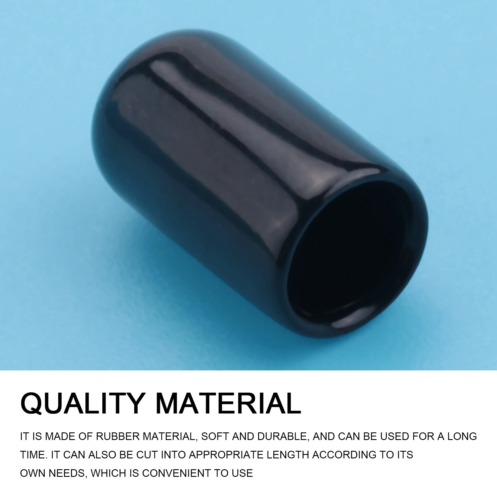 Aug. 80 Pieces Rubber End Caps Flexible Bolt Covers Screw Caps Thread Protectors In 4 Sizes 1/4 To 3/4 Inch (Black)