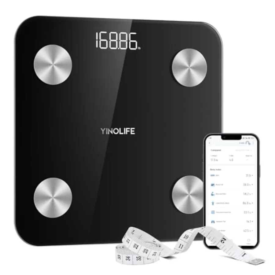 

Scale for Body Weight, Digital Bathroom Weight with BMI, Body Fat, Muscle Mass, Accurate 20 Body Composition Scale, 10.2" Compa