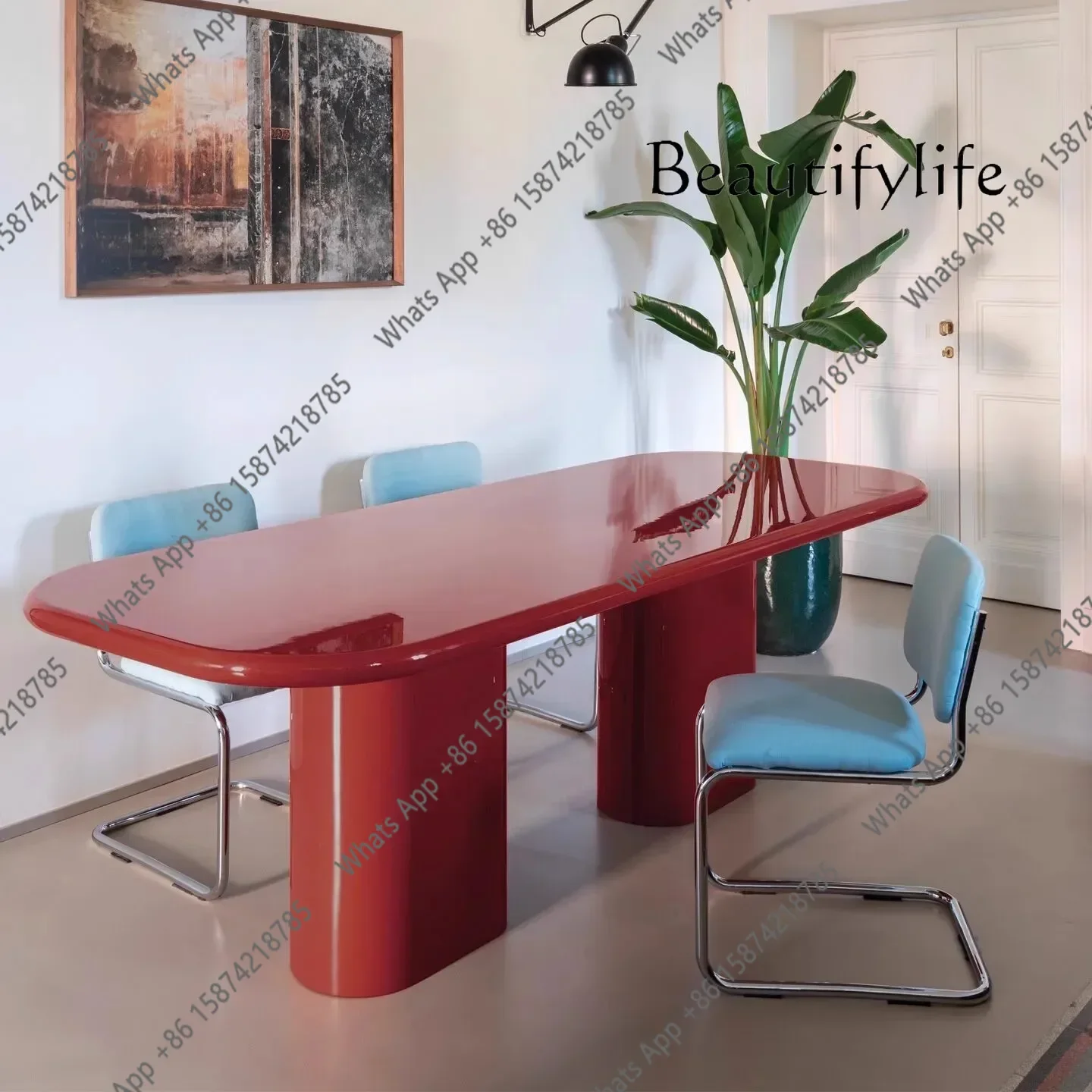 J Negotiation Studio Conference Table Light Luxury Living Room Desk Minimalist Dining Table