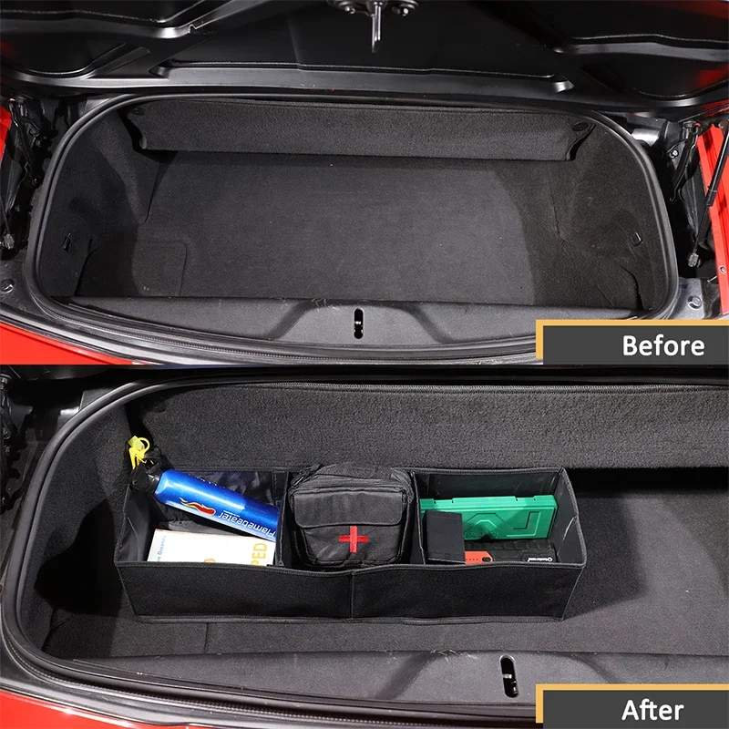 

Multipurpose Collapsible Car Trunk Storage Organizer Stowing Tidying Box For Chevrolet Corvette C7 2014-2019 Auto Accessories