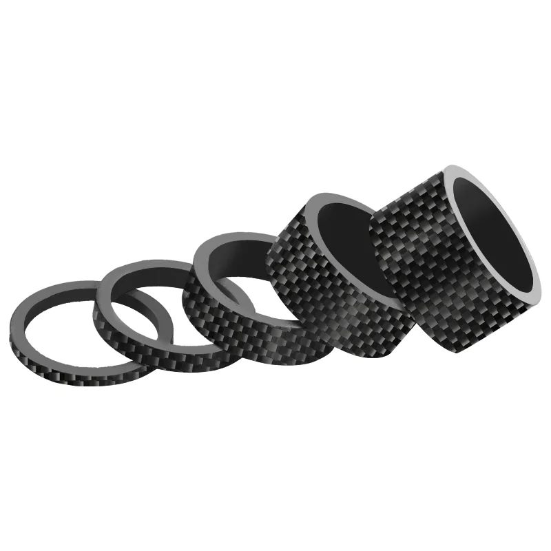 AliExpress riderace Bicycle Headset Washer Stem Spacer Full Carbon Fiber Mountain Bike Stem Washers 1/8" 28.6mm MTB Front Fork Washer 3/5/10/15/20mm