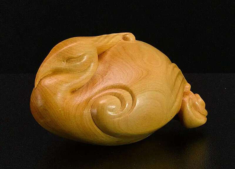 D183ca - 7*5*4 Boxwood Carving Netsuke Home Decor : Pretty Rosefinch Bird