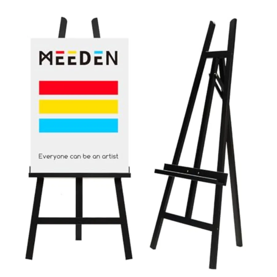 

Подставка-мольберт для вывесок: Регулируемая деревянная подставка для картин - А-образный мольберт для холстов до 60 дюймов для художников и взрослых.