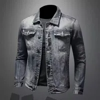 Stylish Slim Fit Men's Denim Jacket Hot Sale Of The Season Autumn Fashion Motorcycle Trendy Korean Version Retro Cool Casual Out