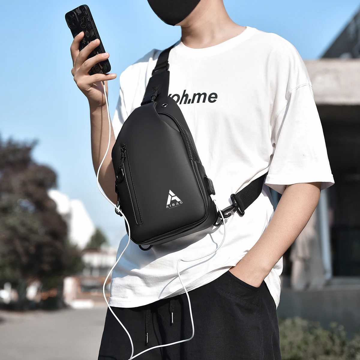 Bolsa casual masculina de tecido oxford à prova d'água, bolsa crossbody de ombro único, bolsos para hombre сумка че opportunities пleichч® bolsa para homem сумка