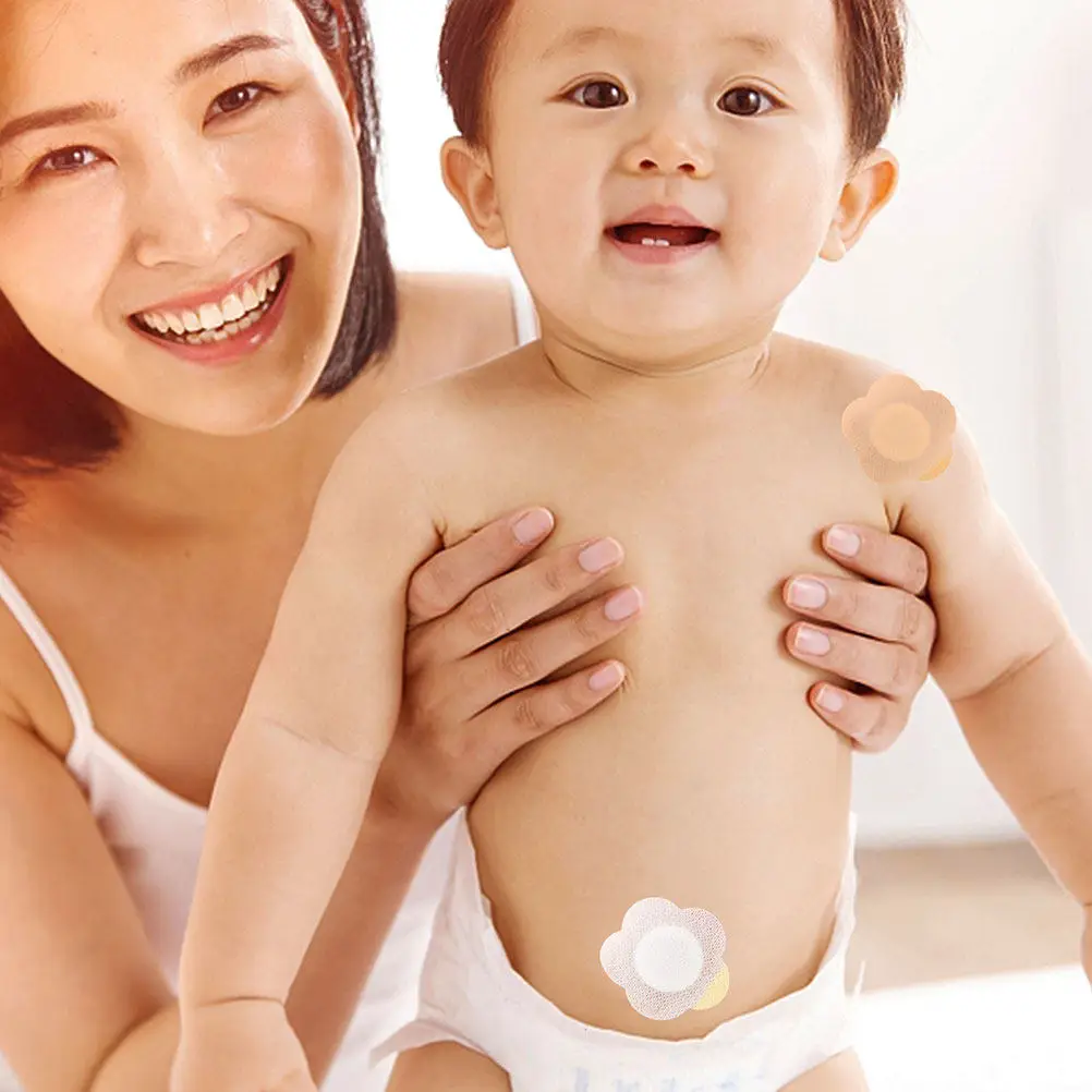 

100Pcs Breathable Acupoint Patches Plum Blossom Pattern Comfortable Non Woven Fabric Accurate Therapy for Office Home Travel