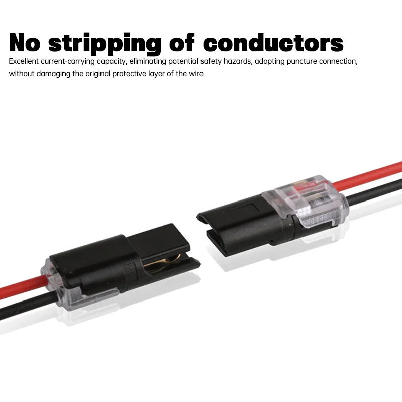 2-50 stuks dubbele draad plug-in connector waterdichte elektrische connector met vergrendelingsgesp 2-pins 2-weg universele compacte draad