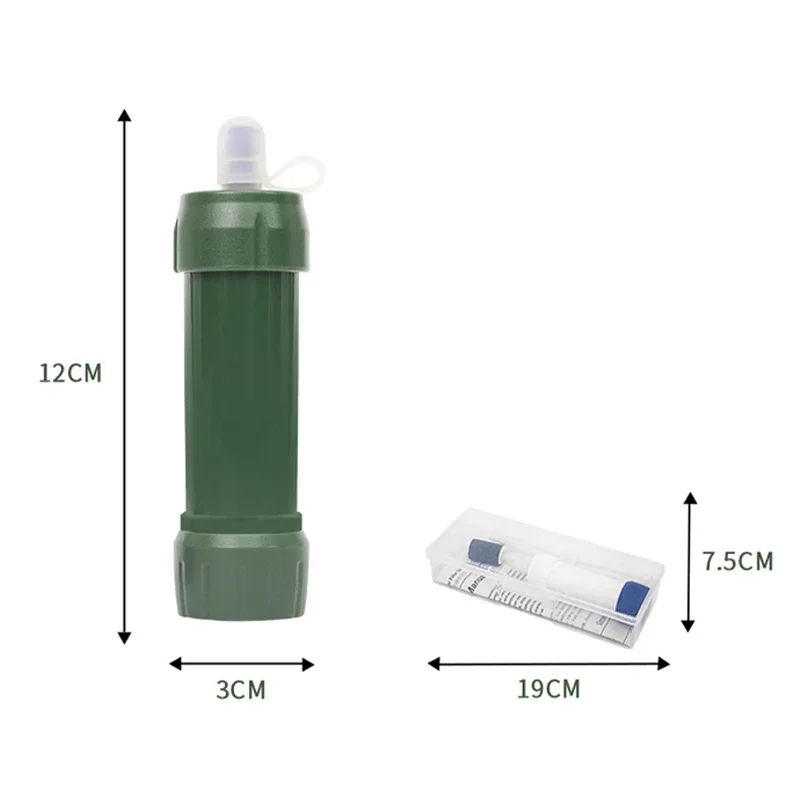 1 قطعة التخييم الصغيرة العملي في الهواء الطلق تنقية تصفية المياه القش TUP ألياف الكربون حقيبة المياه للبقاء أو لوازم الطوارئ #5