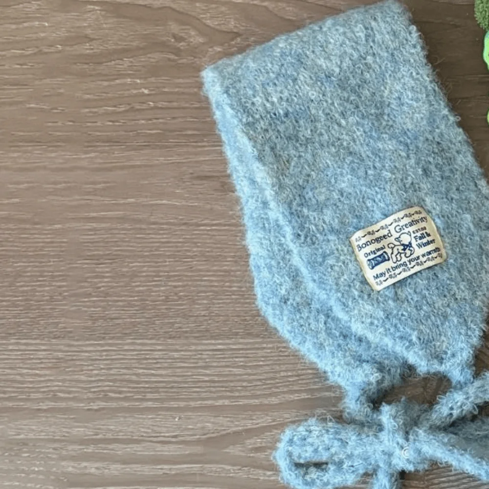 トレンディな韓国スタイルのウールストラップ付きイヤーマフ、無地、防風ニットイヤーカバー、厚手の耳保護、暖かいイヤーマフ、日常使い