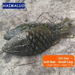 Haimaluo Soft Lures Sea Fishing 90mm 11.5g Shoft Baits Carp Wiggler Fishing Lures Silicone Artificial Bait Simulation Fish