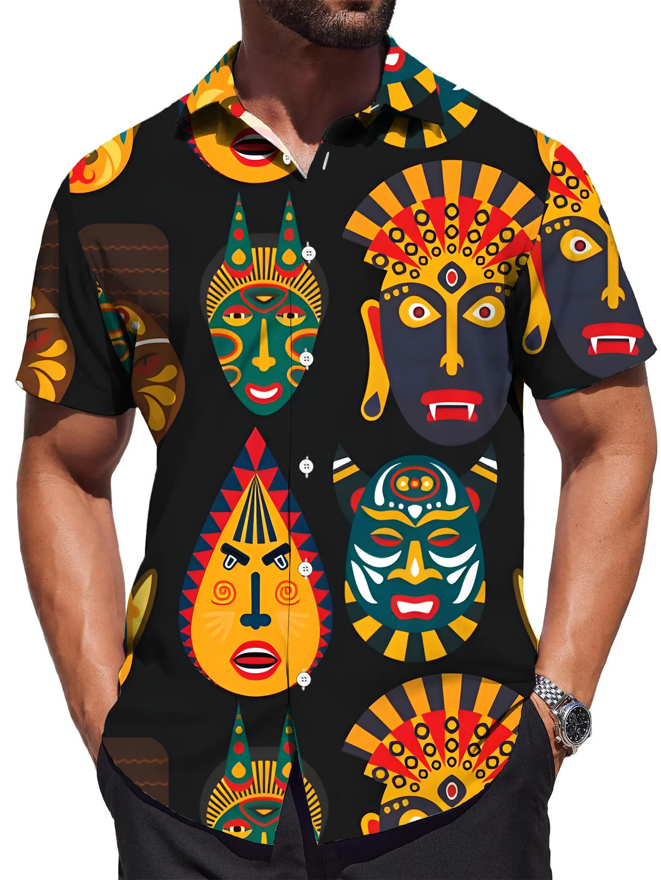 

2025 trendy men all kinds of fashionable and casual Hawaiian shirts vacation shirts casual home shirts trendy shirts collection