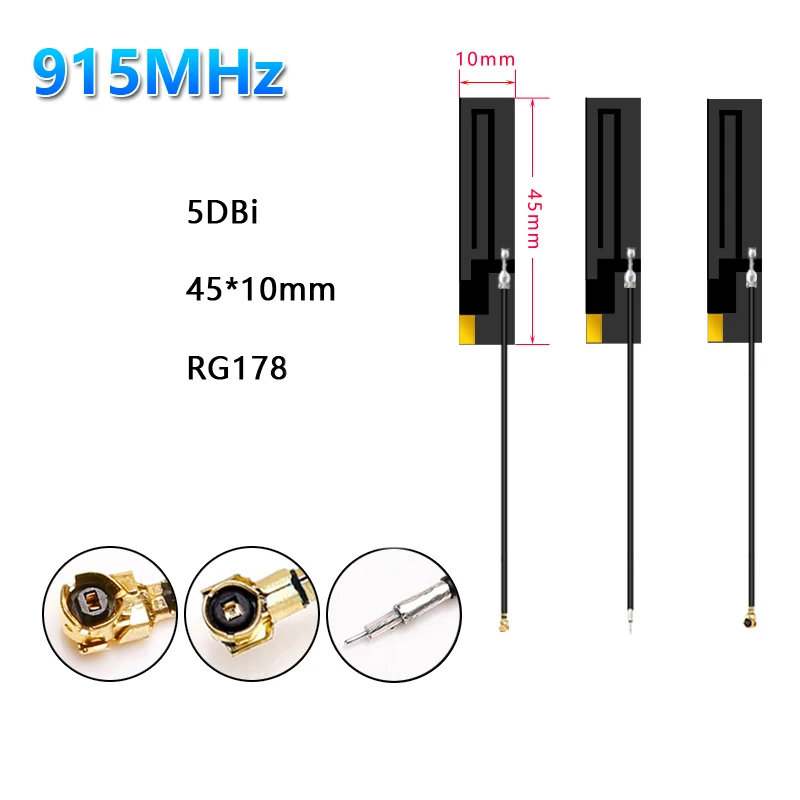 868MHz 915MHz Special Internal FPC Omnidirectional High Gain 5dbi Flexible NB-IoT Module Antenna Ipx Ipex U.FL MHF4 Interface