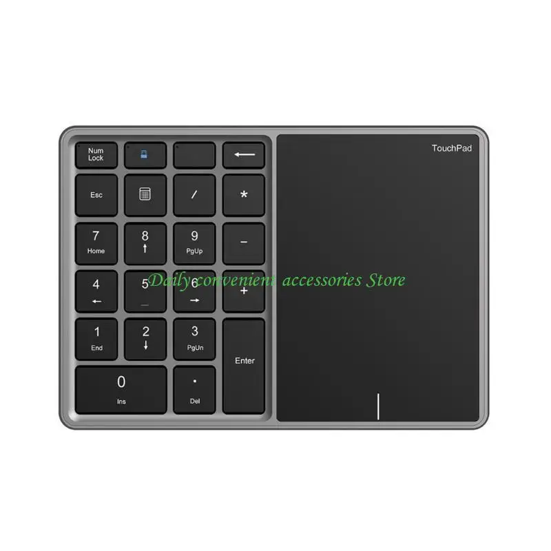 

97QB Wireless Keyboard BluetoothCompatible 2.4Ghz Numpad Keypad for Laptop Phone Pad
