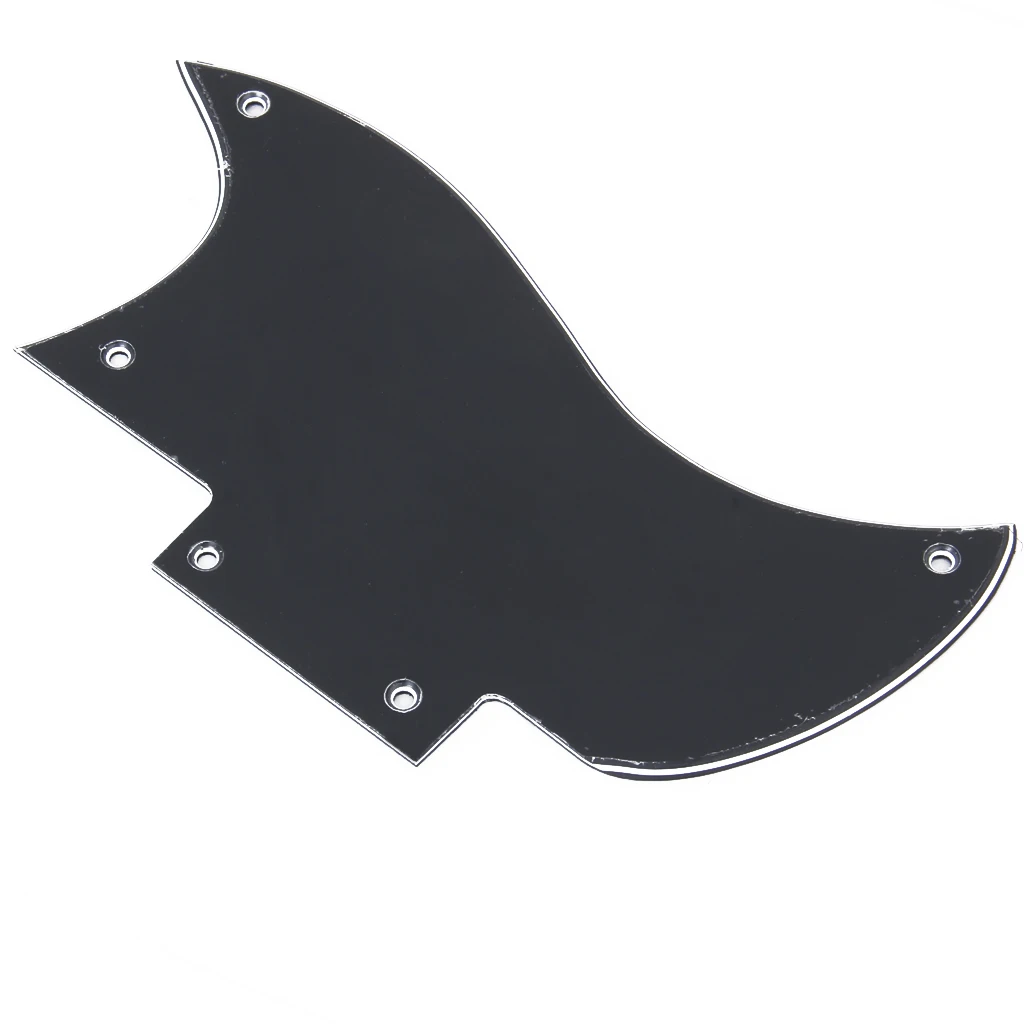 Black 3 Ply Pickguard Scratch Plate for SG Electric Guitar Replacements Part