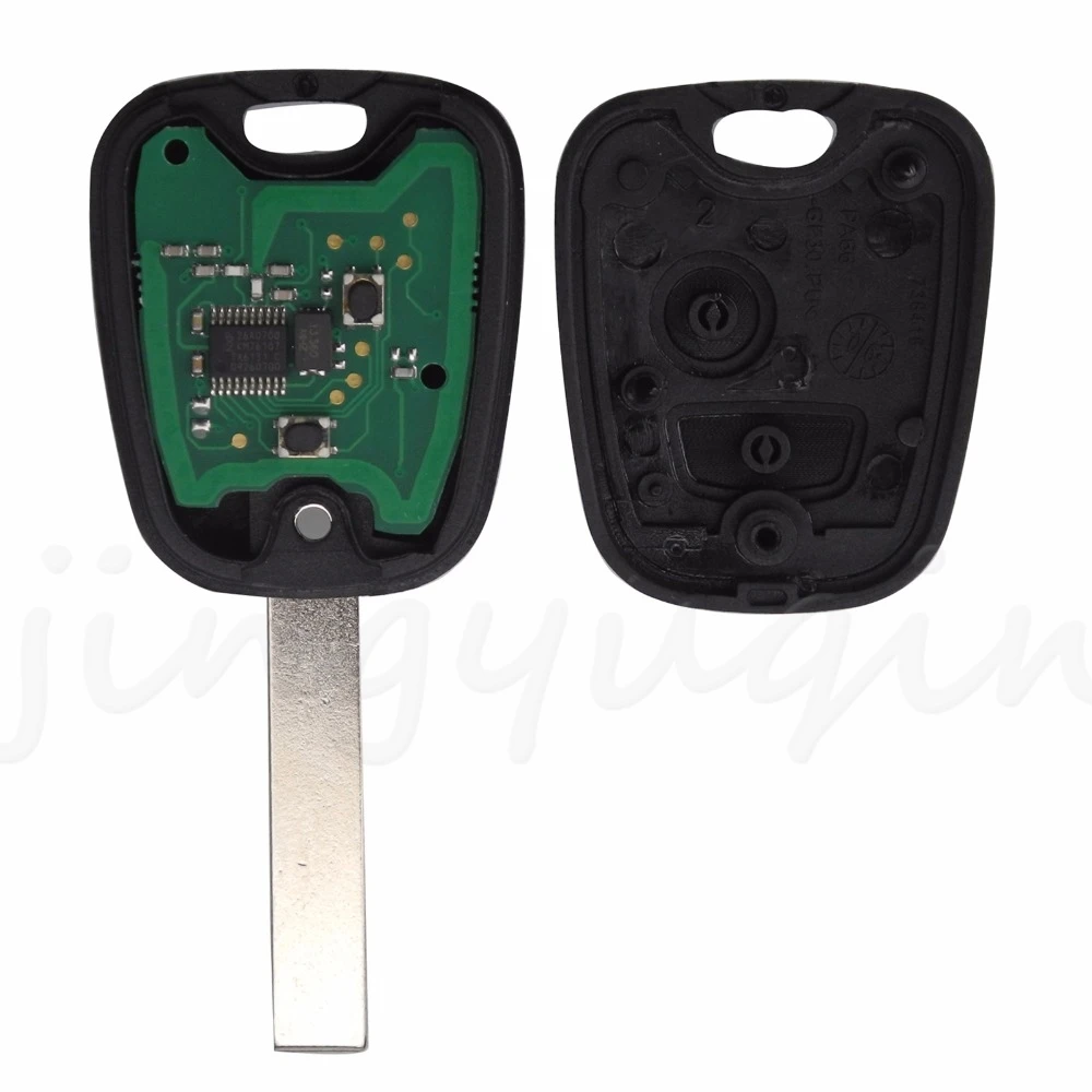 jingyuqin 433MHz ID46 Chip 2 przyciski Zamienny pilot zdalnego sterowania do Citroen C1 C3 do Peugeot 307 Uncut Blank Blade Remtekey