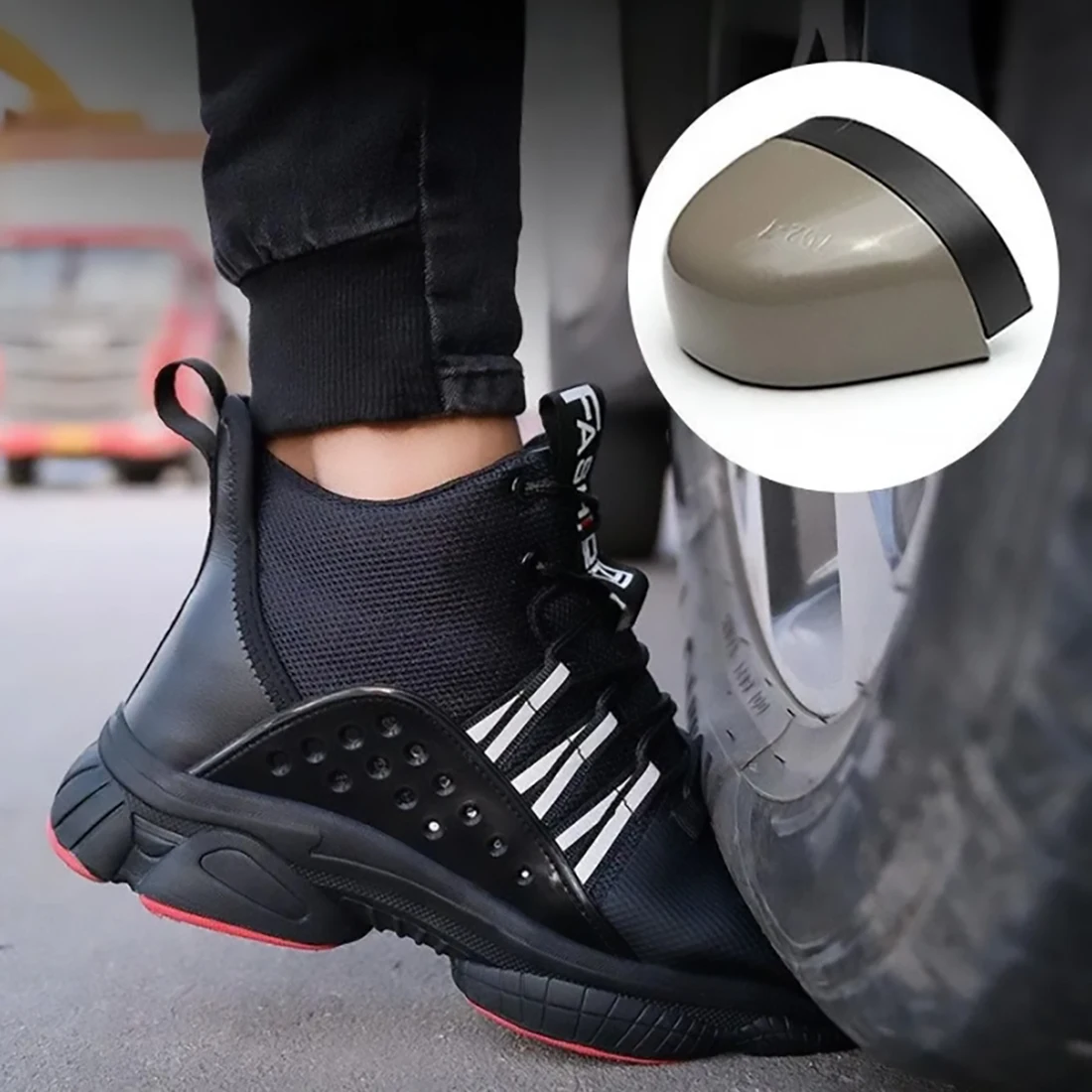 Safety Shoes Men With Steel Toe Light Puncture-Proof Anti-smash Indestructible Shoes Cap Anti-smash Men Work Shoes Sneakers