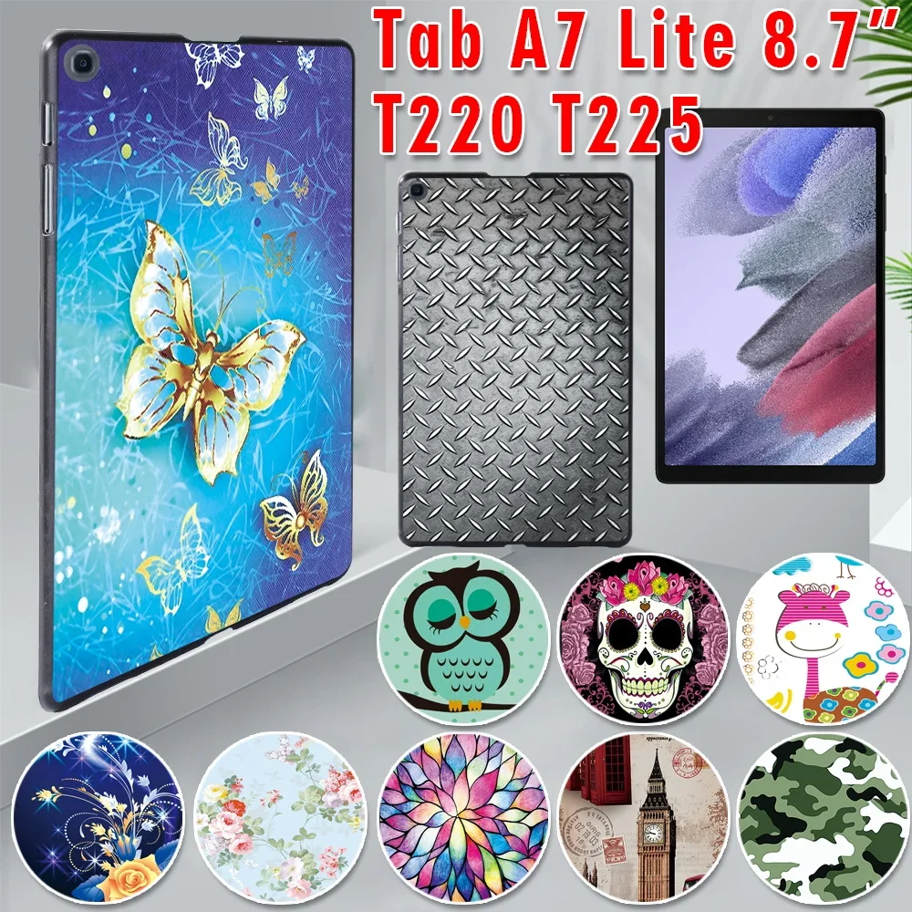 

Case for Samsung Galaxy Tab A7 Lite 8.7 inch SM-T220 SM-T225 Old Image Pattern Ultra Thin Cover for Tab A7 Lite 2021 Tablet Case