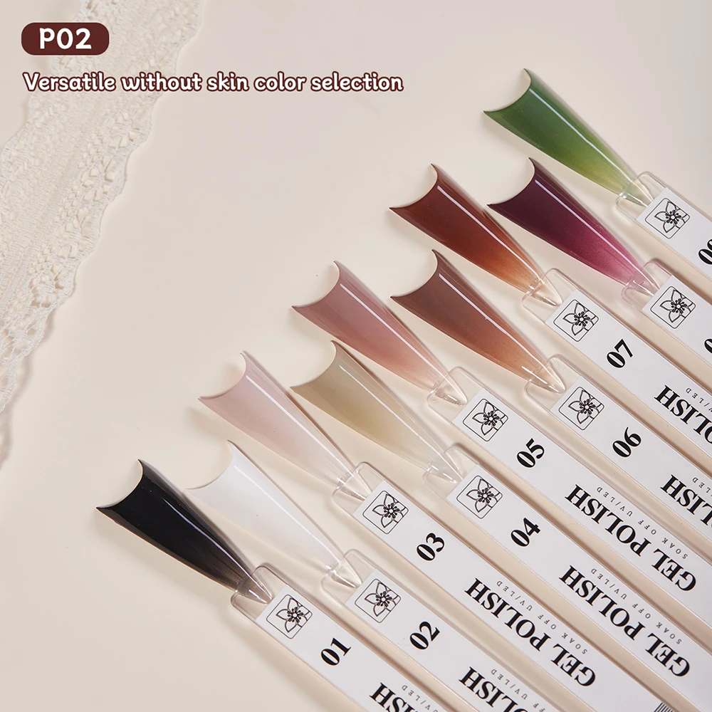 Vendeeni 9 Griglia Smalto per unghie gel con tappatura di colore puro Semi permanente UV Soak Off Gel Smalto Nero Bianco Marrone Nail Art Gel Lacca