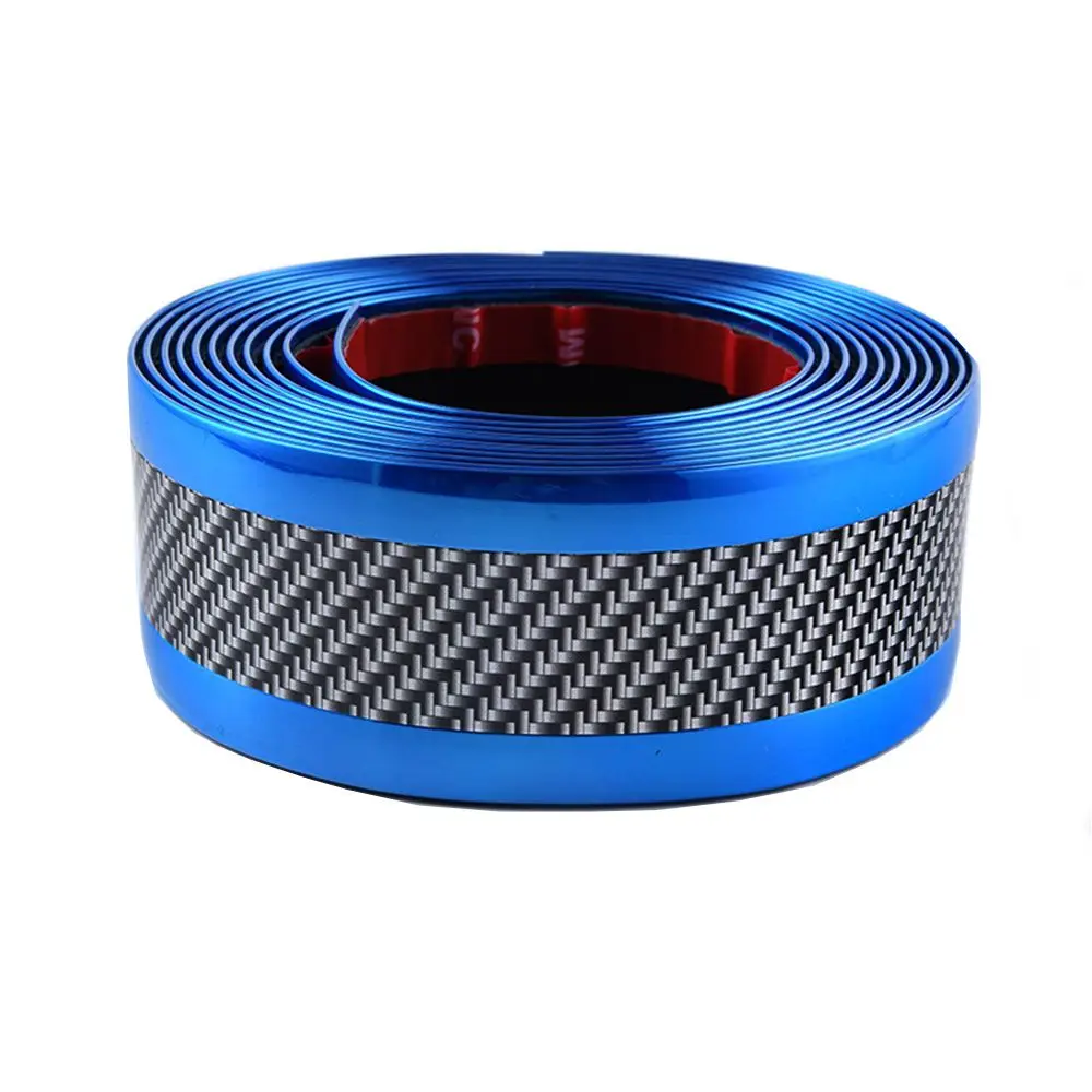 Car Styling Sill Protector Carbon Fiber Anti Scratch Door Rubber Strip Car Stickers Bumper Film Sticker Anti-stepping Stickers