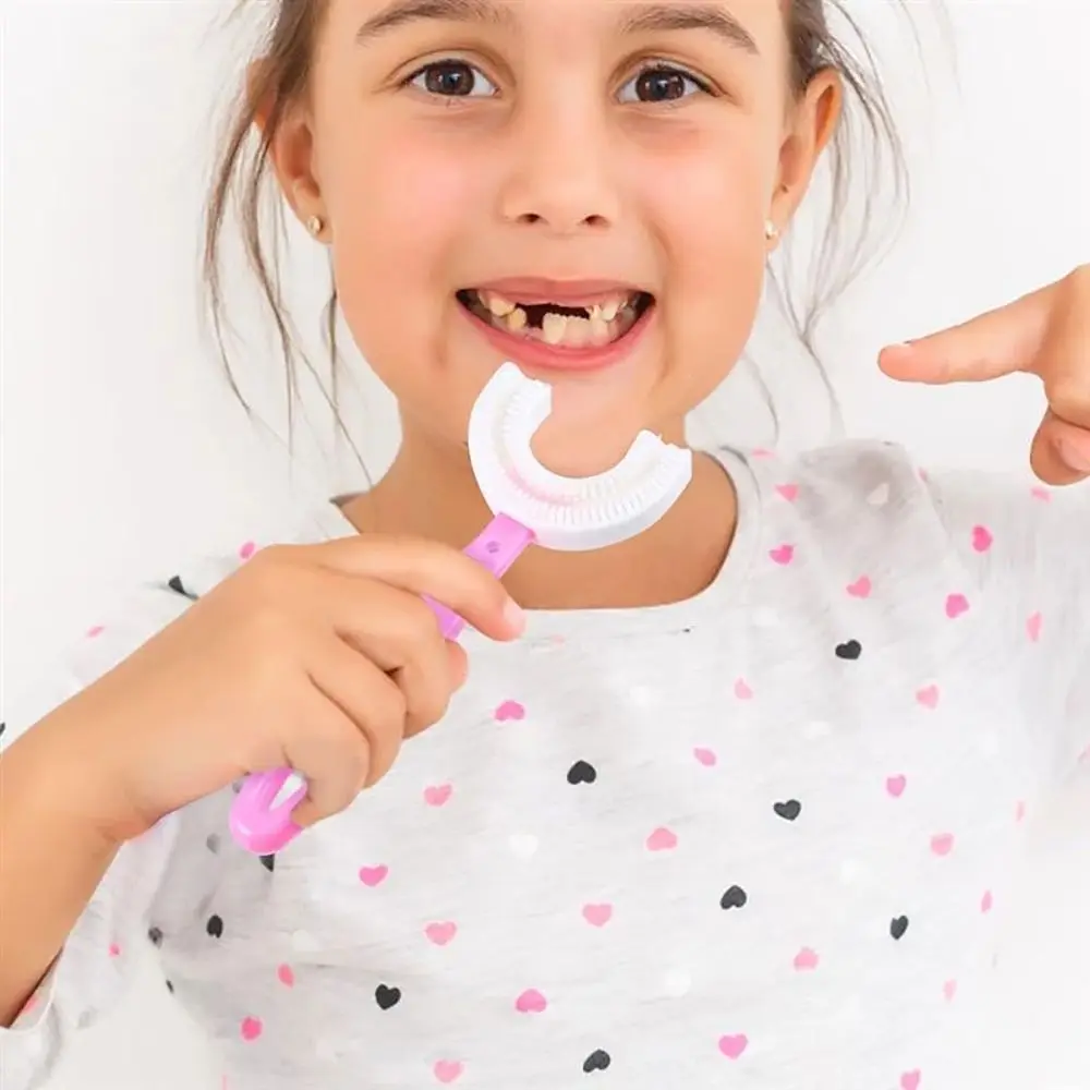 

Baby Simple 2-12 Years Old Toddler Silicone Children Teeth Cleaning Brushes Toothbrushes U-Shape Toothbrushes Oral Care