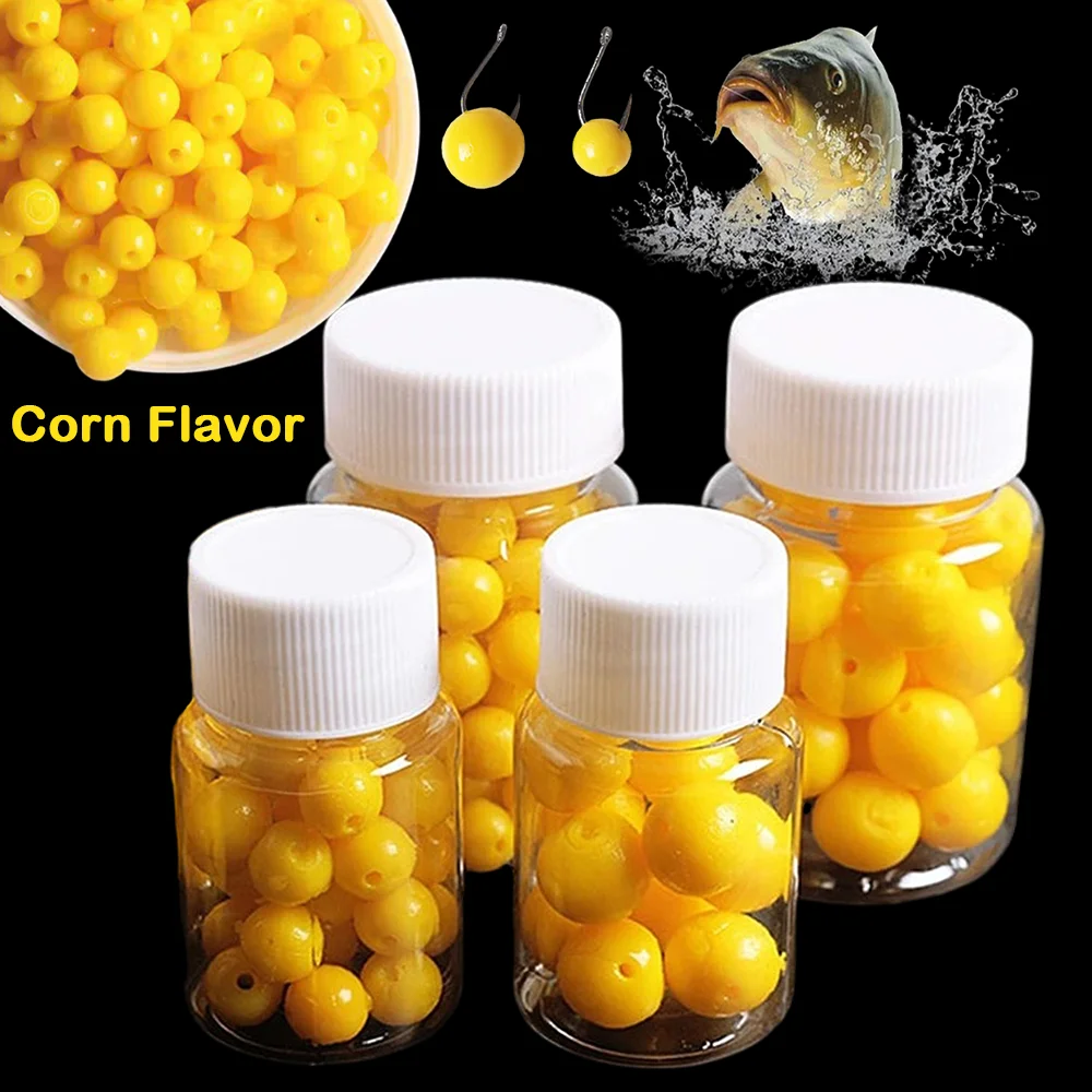 Corn Flavored Floating Soft Baits Silicone Fishing Lures Wild Carp Topwater Baits Corn Scent Ball Bait for Freshwater Fishing