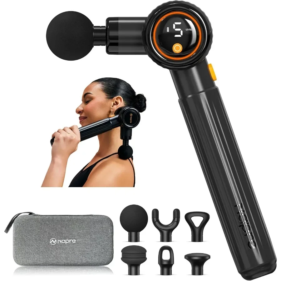 

Ручной ударный массажер для мышц с удлинительной ручкой и 3 регулируемыми углами для глубоких тканей спины, шеи, плеч, талии, ног