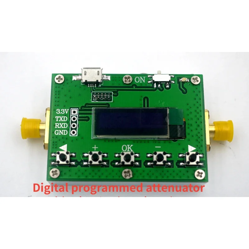 6G Digital Programmable Attenuator 30DB Step 0.25DB OLED Display CNC Shell RF Module