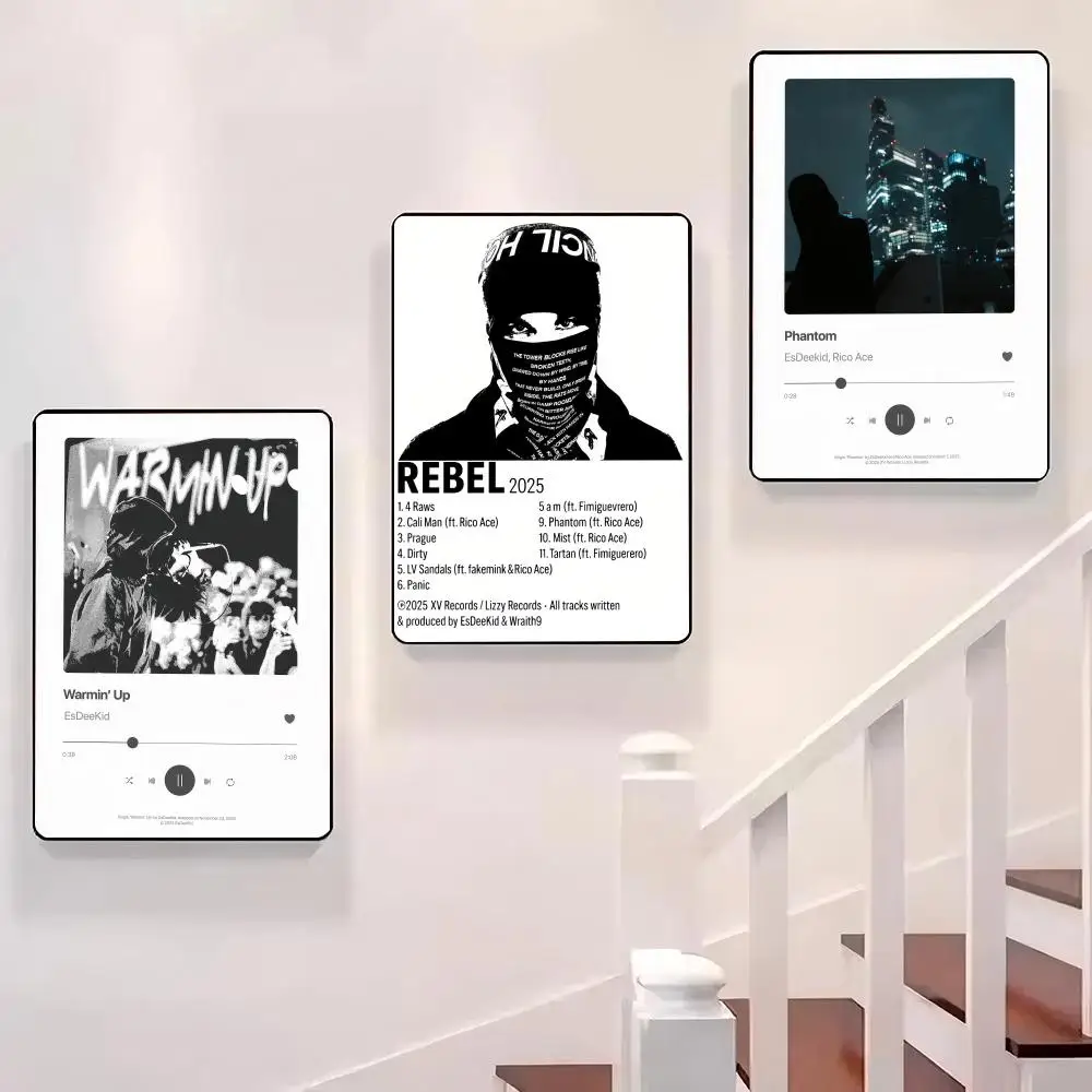 

Singer EsDeeKid Cool Rapper Poster Sticky Wall Waterproof Home Living Room Bedroom Bar Aesthetic Decoration Perfect Gift