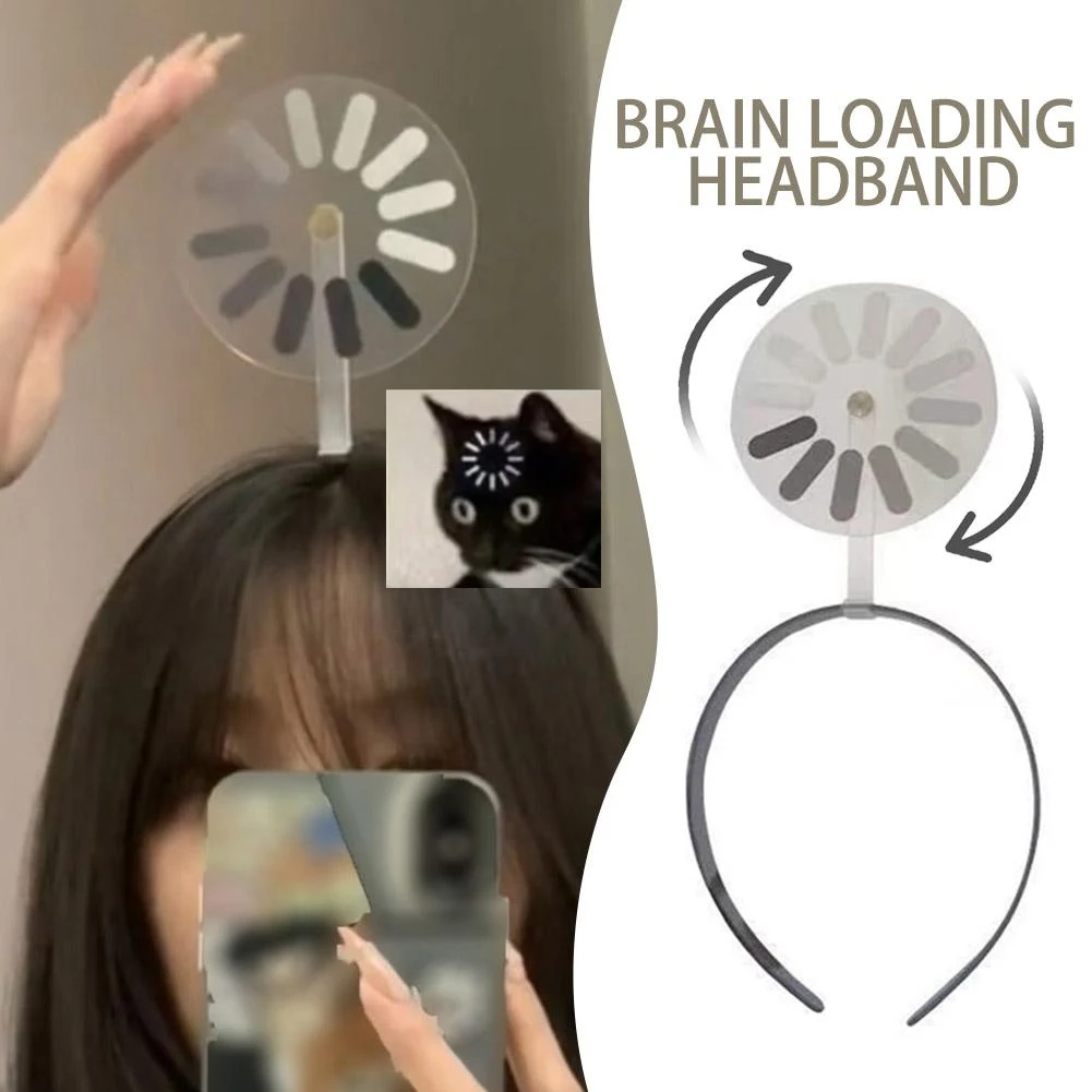 Lustige Haarspange-Stirnband, kreativ, rotierend, Gehirnladung, rotierender Haarschmuck, Dekoration, Laden des mittleren Stirnbandes. Heiß