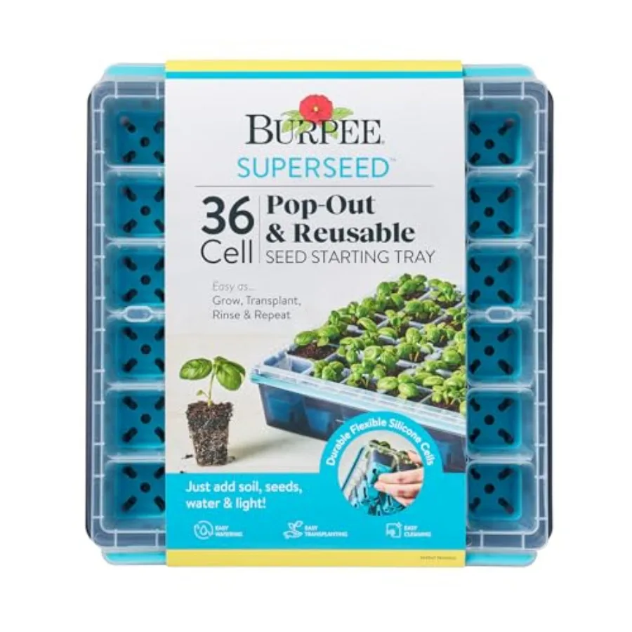 

Стартовый лоток для семян SuperSeed, 36 ячеек, многоразовый стартовый лоток для запуска семян овощей, цветов, трав, комплект для выращивания в помещении для Pl
