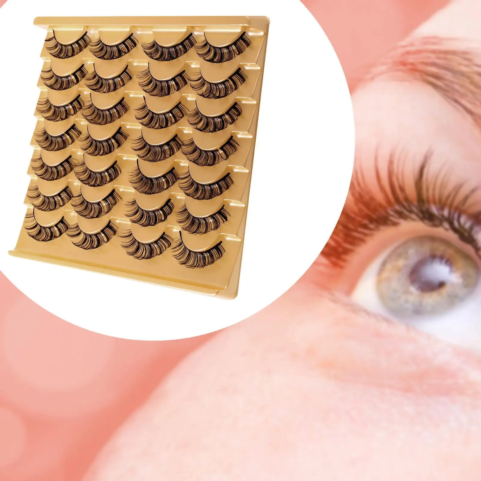 Black False Eyelashes Gorgeous Faux Eyelashes for Cosplay Festival Daily Use