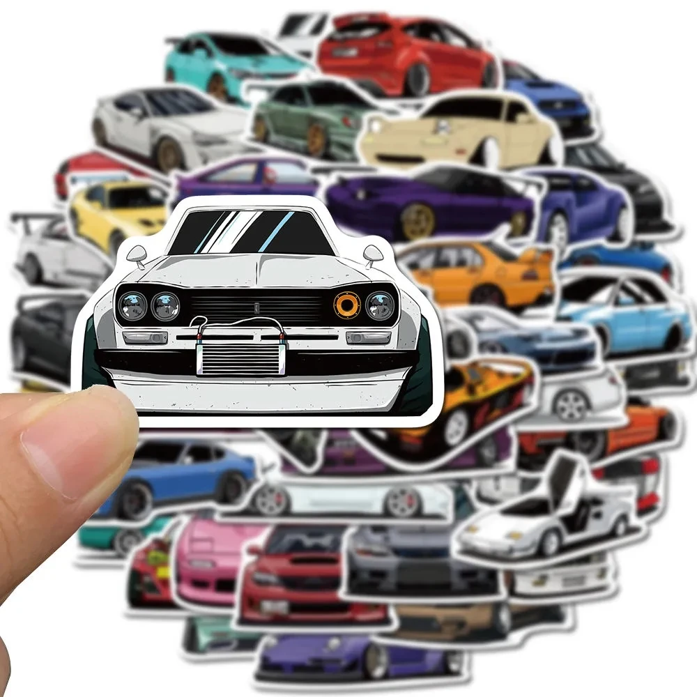 10/30/50/100pcs Cool Car Styling JDM Modification Stickers for Skateboard Bicycle Helmet Motorcycle Mixed Vinyl Decals Sticker