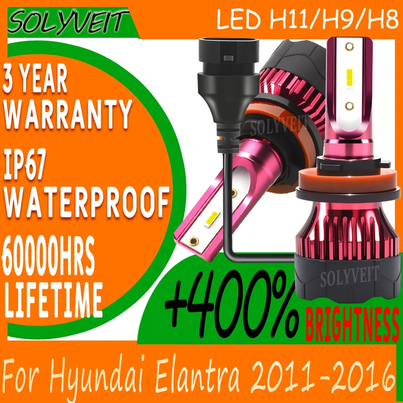 

Long-Distance Beam Easier Installation 60000-Hour Lifespan H11 Low Beam Bulbs For Hyundai Elantra 2011 2012 2013 2014 2015 2016