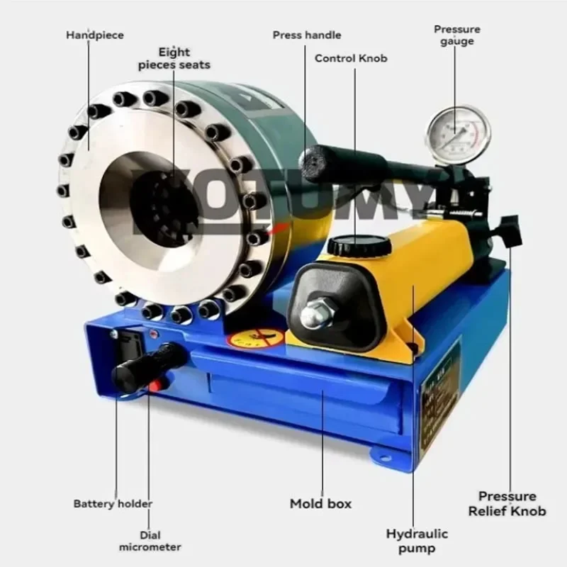 10-31Mm Manual Hydraulic Press Hine With 7 Sets Of Molds Small High Pressure Oil Explosion-Proof Pipe