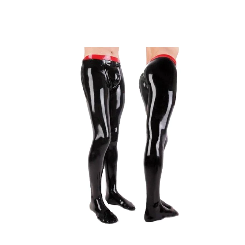 

Latex Rubber Men Fashion Black Trousers Cool Stylish Pants 0.4mm Size XXS~XXL