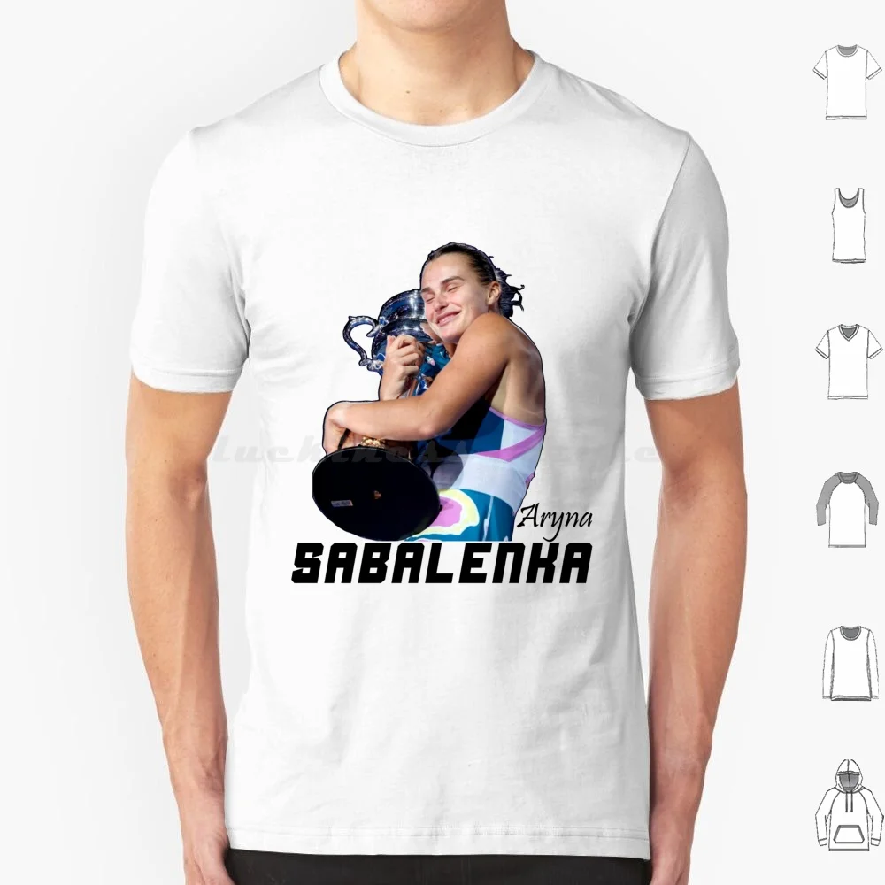 Camiseta Aryna Sabalenka gana el Abierto de Australia 2023, talla grande, 100% algodón, Aryna Sabalenka gana el Abierto de Australia en individual femenino, Aryna Sabalenka