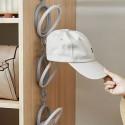 Baseball Cap Rack Hat Display Holder Door Closet Clothes Scarf Towel Round Storage Shelf Home Handbag Storage Hook Organizer